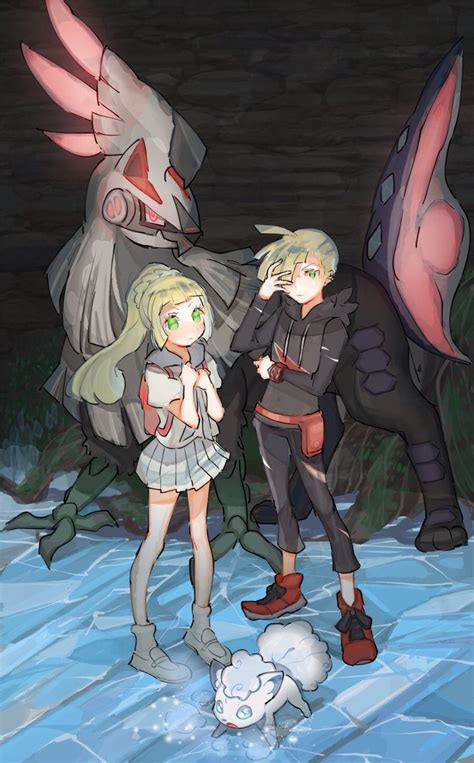 Lillie Gladion Alolan Vulpix And Silvally Pokemon And More Drawn