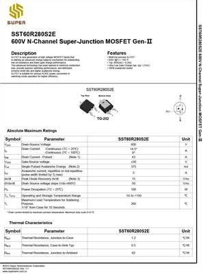 Sst R S Mosfet Datasheet Equivalente Reemplazo Hoja De