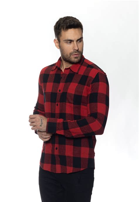 Camisa Xadrez Masculina Flanelada Manga Longa Crocker