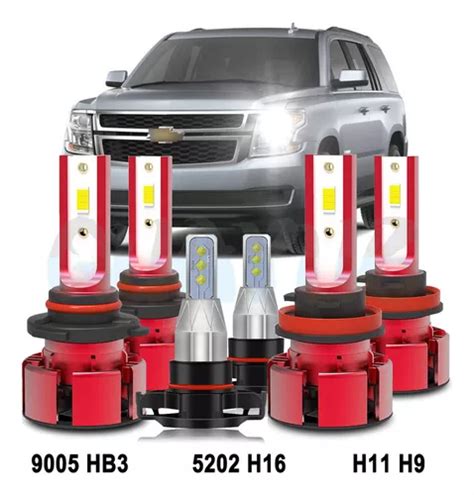 Kit De Focos Led 9005 H11 Para Chevy Tahoe Suburban 2007 14 Cuotas