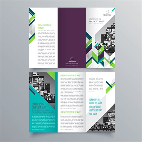 Tri Fold Brochure Template Minimalistic Geometric Design For Corporate