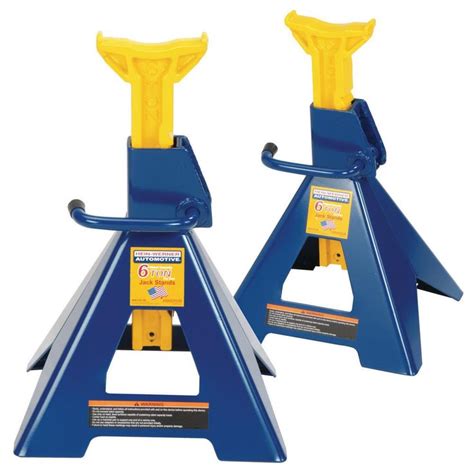 Hein Werner 6 Ton Heavy Duty Jack Stands Pair With Formed Steel Frame