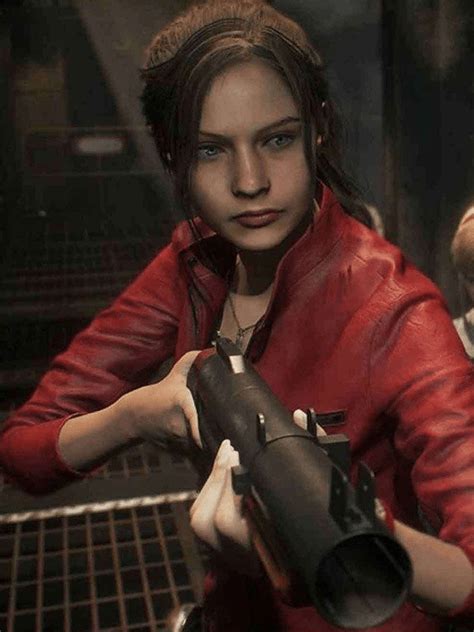 Resident Evil 2 Claire Redfield Video Game Leather Jacket Airborne Jacket