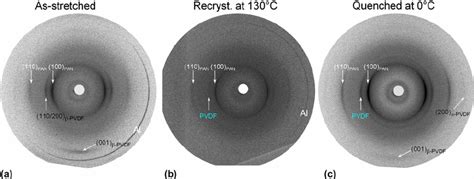 Two Dimensional Wide Angle X Ray Diffraction Waxd Patterns Of