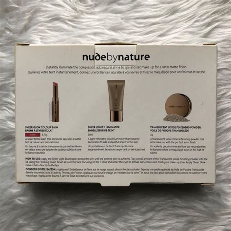 Nude By Nature Makeup Set Lipstick Illuminator And Translucent Loose