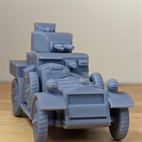 3D Printable Lanchester 6x4 Armoured Car UK WW2 By Wargame3d