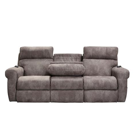 Tranquility Power Lay Flat Reclining Sofa W Drop Down Table Heat And