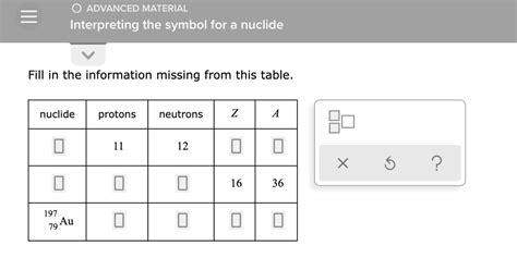 SOLVED ADVANCED MATERIAL Interpreting The Symbol For A Nuclide Fill In