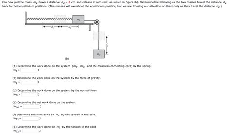 Solved You Have Two Equal Masses M1 And M2 And A Spring W