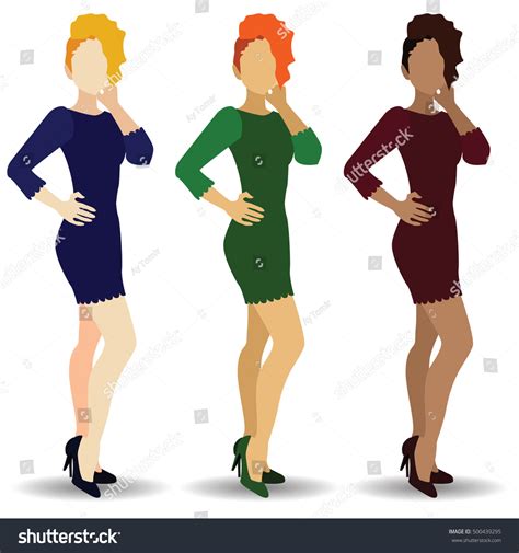 Sexy Beautiful Girl Most Beautiful Dresses Stock Vector Royalty Free 500439295 Shutterstock