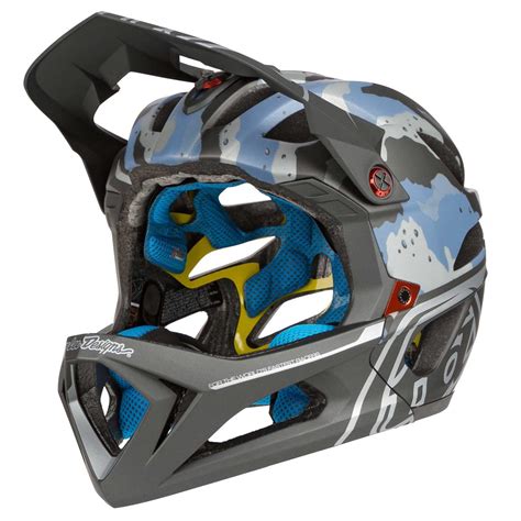 Troy Lee Designs Enduro Mtb Helmet Stage Mips Camo Light Blue