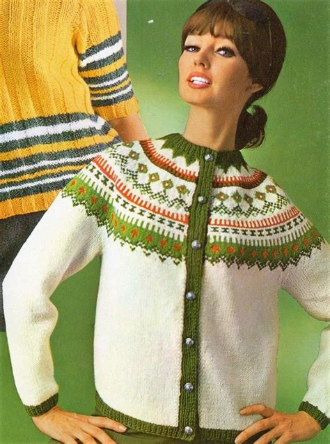 Knit A Vintage S Fair Isle Cardigan Free Pattern Finnfemme Fair