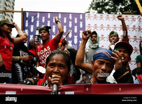 Manila The Philippines Th Sep Protesters Are Seen Shouting