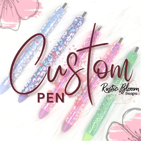 Custom Glitter Pen Ink Joy Gel Pen Personalized Epoxy Etsy