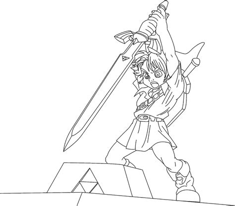 Link Zelda Coloring Pages Coloring Home