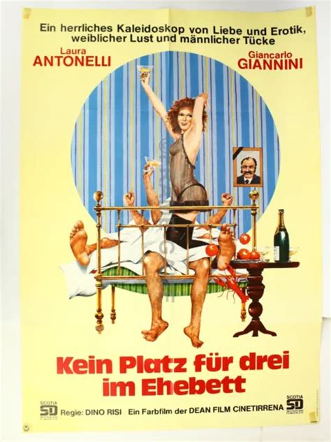 ORIGINAL FILMPOSTER FILMPLAKAT A1 kein Platz für Drei im Ehebett Laura