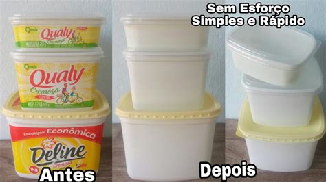 Como remover tinta de potes de margarina simples e fácil YouTube