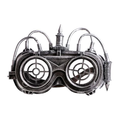 Silver Steampunk Flip Goggles With Wires Off Broadway Vintage And Costumes