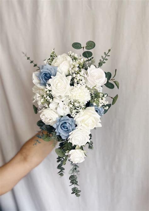 Bridal Bouquet Blue Simple Wedding Bouquets Artificial Wedding