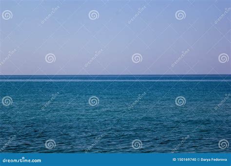 Landscape Of Sea Horizon Seascape Under Blue Sky Stock Photo Image Of