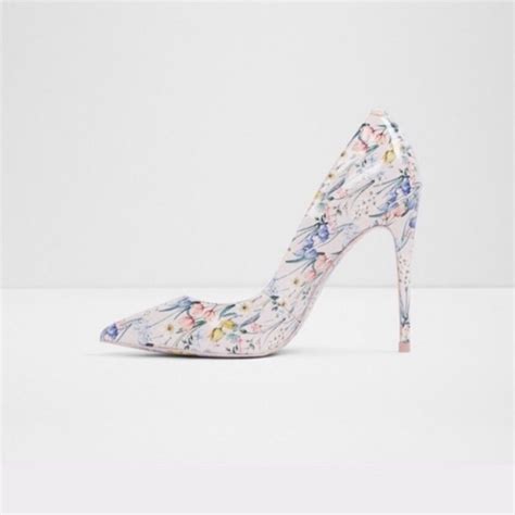 Aldo Shoes Aldo Light Pink Floral Heels Poshmark