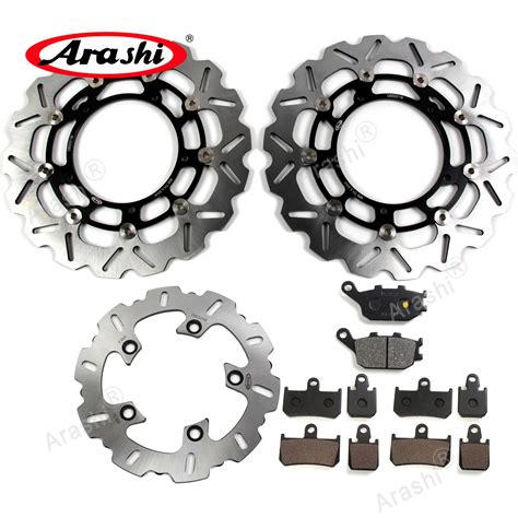 Arashi 1 Set CNC Front Rear Brake Disc Rotor Brake Pads For YAMAHA YZF