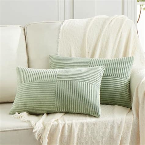 Amazon Fancy Homi Pack Of Sage Green Lumbar Decorative Throw