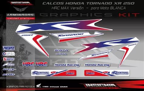 Calcos Honda Tornado Blanco Version Hrc Max Insignia Envío gratis