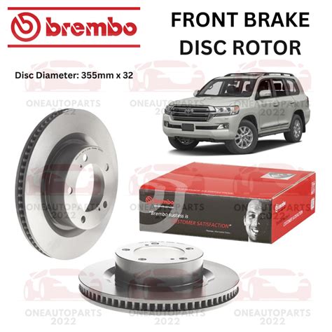 Genuine Brembo Front Brake Disc Rotor Toyota Landcruiser Urj