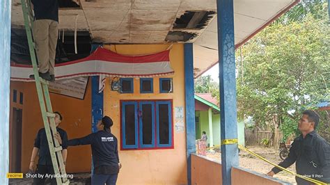 Kantor Desa Muara Danau Terbakar Saksi Diperiksa Tim Labfor