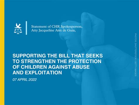 Statement Of Chr Spokesperson Atty Jacqueline Ann De Guia Supporting The Bill That Seeks To