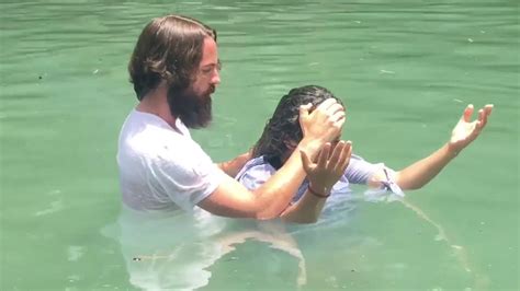 The Jordan River Pastor Joshua James Baptizing At That Point Where