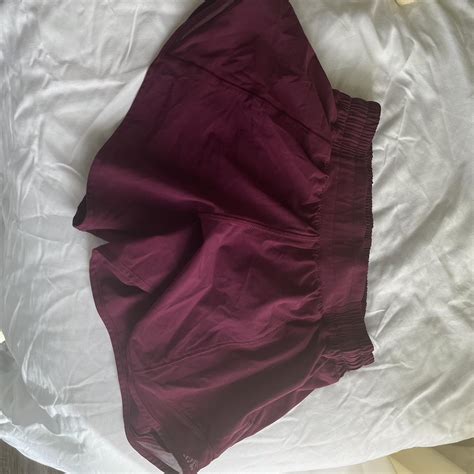 Burgundypurple Lululemon Running Shorts With Side Depop