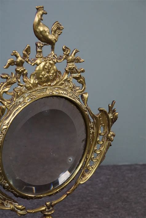 Gold Colored Antique Dressing Table Mirror From France For Sale At 1stdibs