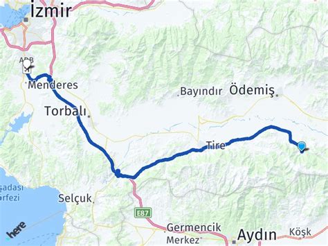 Ödemiş Bademli Adnan Menderes Havalimanı Arası Kaç Km Yol Tarifi