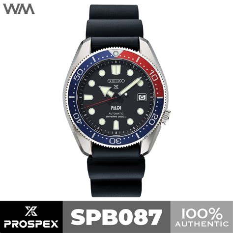 Seiko Prospex PADI Pepsi Automatic 200m Diver S Watch Silicone Strap