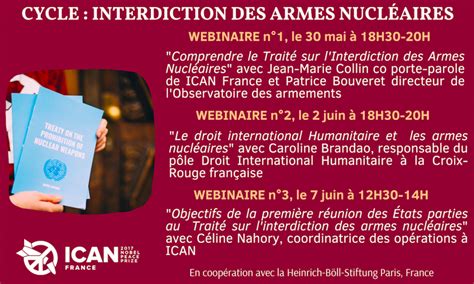 Webinaires Cycle Sur Linterdiction Des Armes Nucléaires Ican France