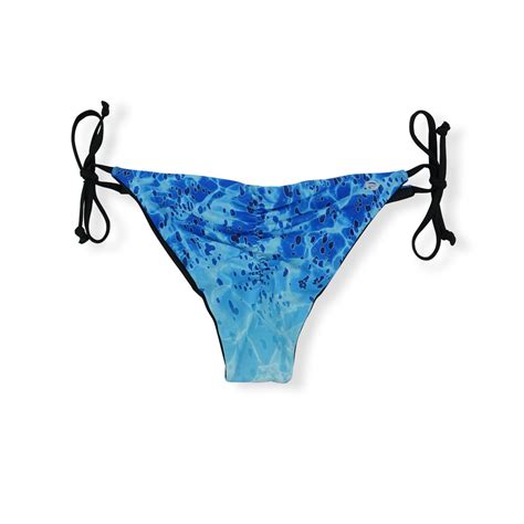 Pelagicwomen S Key West Fish Camo Reversible Tie Side Bikini Bottoms