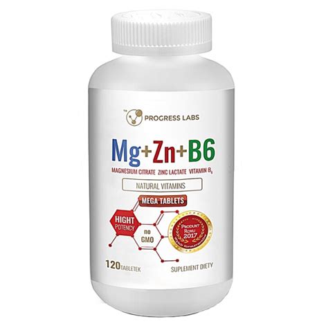 PROGRESS LABS Mg Zn Vit B6 120 tab cena 23 99 zł Sklep sport max pl