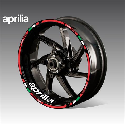 Aprilia Wheel Decals Rim Stripes Motorcycle Wheel Stickers Rim Tape Kit