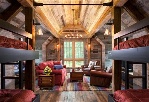 Bunk House With Rustic Interiors Home Bunch Interior Design Ideas