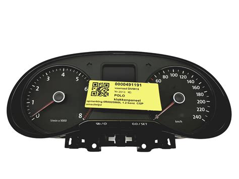 Speedometerinstrument Cluster Vw Polo 6r 6r0920860l Vdo 31374