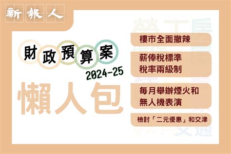 【財政預算案】懶人包 2024 新報人