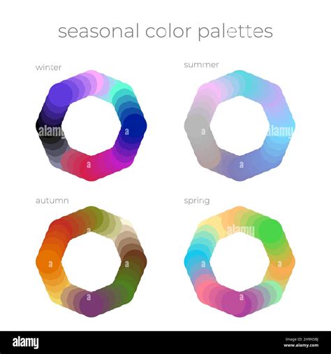 Seasonal Color Analysis Wheel Palette With Best Colors For Winter