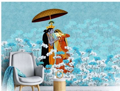 Radha Krishna PVC Printed 3D Wallpaper at Rs 130 sq ft रध कषण