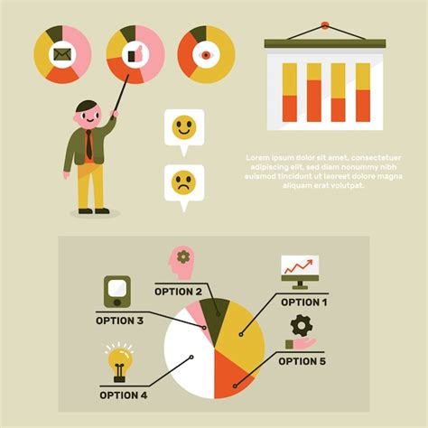 Infographie Design Plat Avec Des Couleurs R Tro Vecteur Gratuite