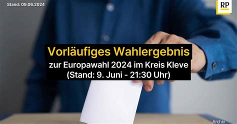 Kreis Kleve Vorläufiges Ergebnis zur Europawahl 2024