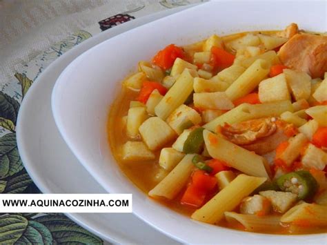 Sopa De Frango Legumes Vers O Saud Vel Aqui Na Cozinha