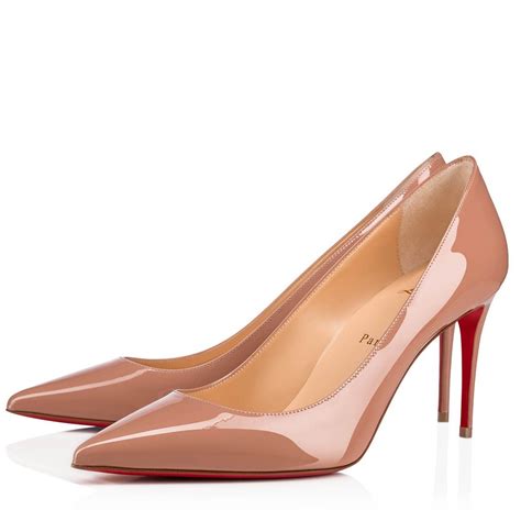 Replica Christian Louboutin Kate Pumps Mm In Nude Patent Leather