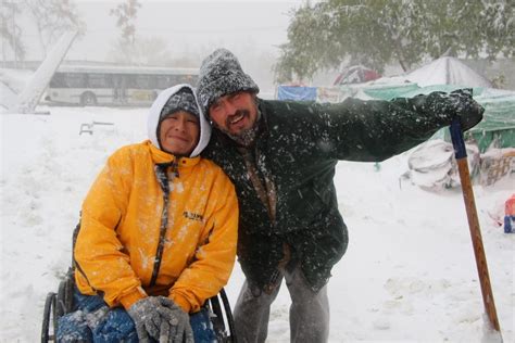 People In Winnipeg Homeless Camp Persevere Through Heavy Snow Cold